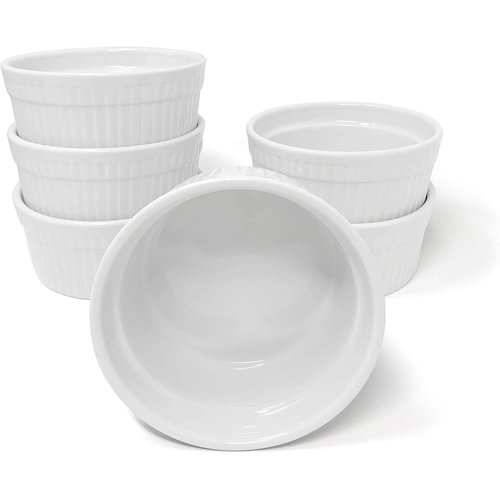 Furmaware 18 oz White Ceramic Round Ramekins Wayfair